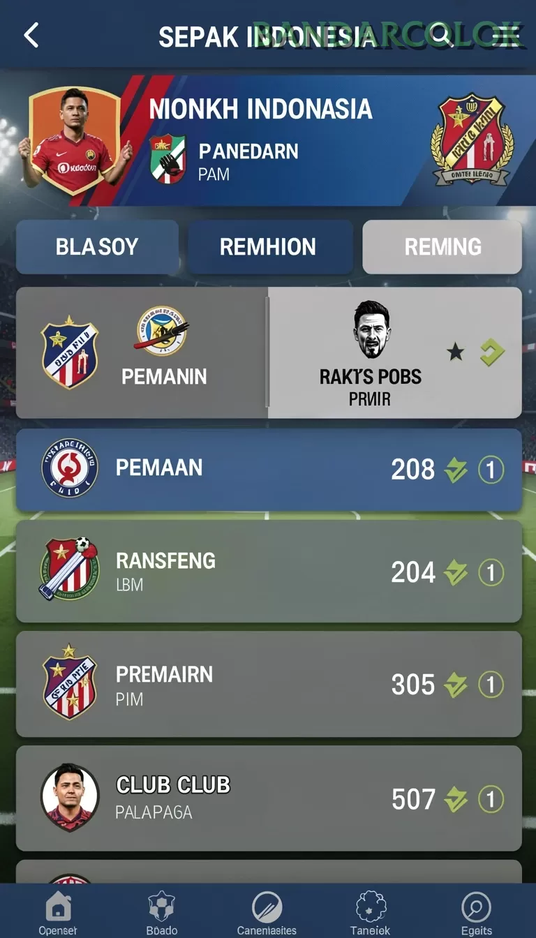 Cuplikan layar P200M — menu navigasi